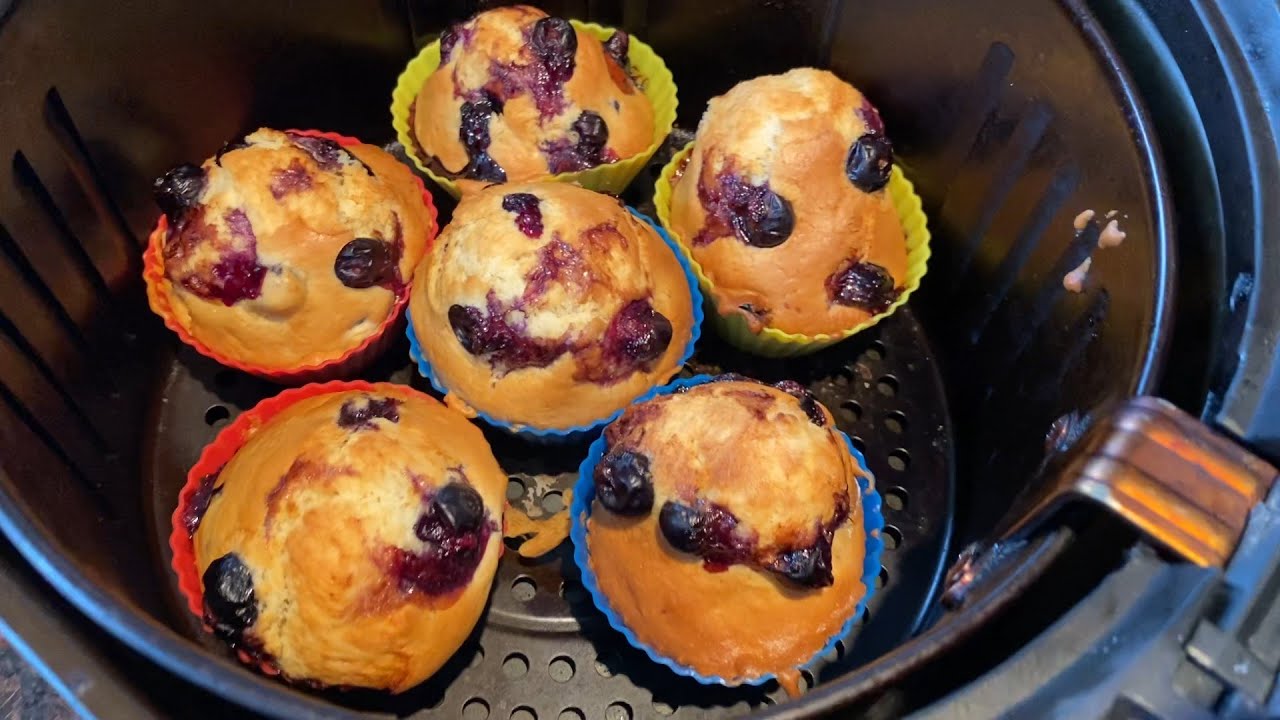 Air Fryer Blueberry Muffins Recipe