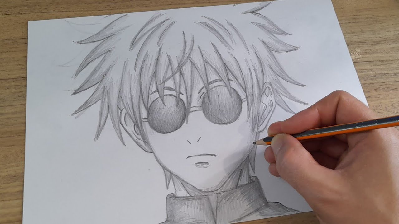 COMO DESENHAR O SATORU GOJO DE JUJUTSU KAISEN