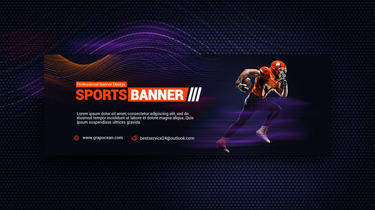 How to Make a Cool Sports Banner Ads Design | Adobe Photoshop Tutorial