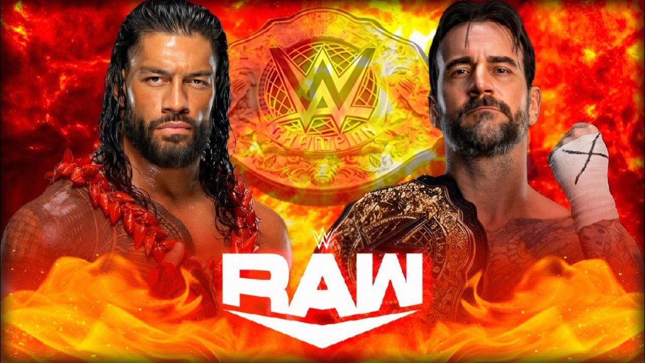 CM Punk vs Roman Reigns WWE Raw Netflix World Heavyweight Championship - FULL MATCH Raka is Live