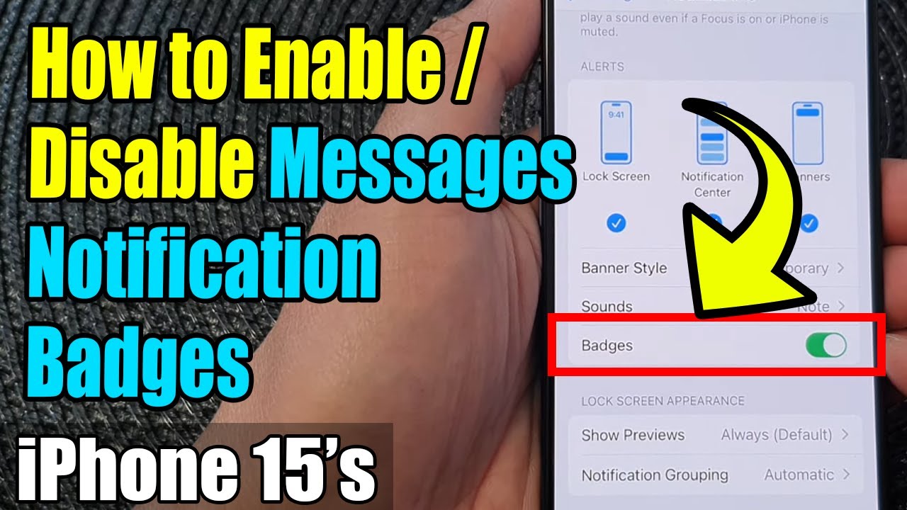 iPhone 15/15 Pro Max: How to Enable / Disable Messages Notification Badges