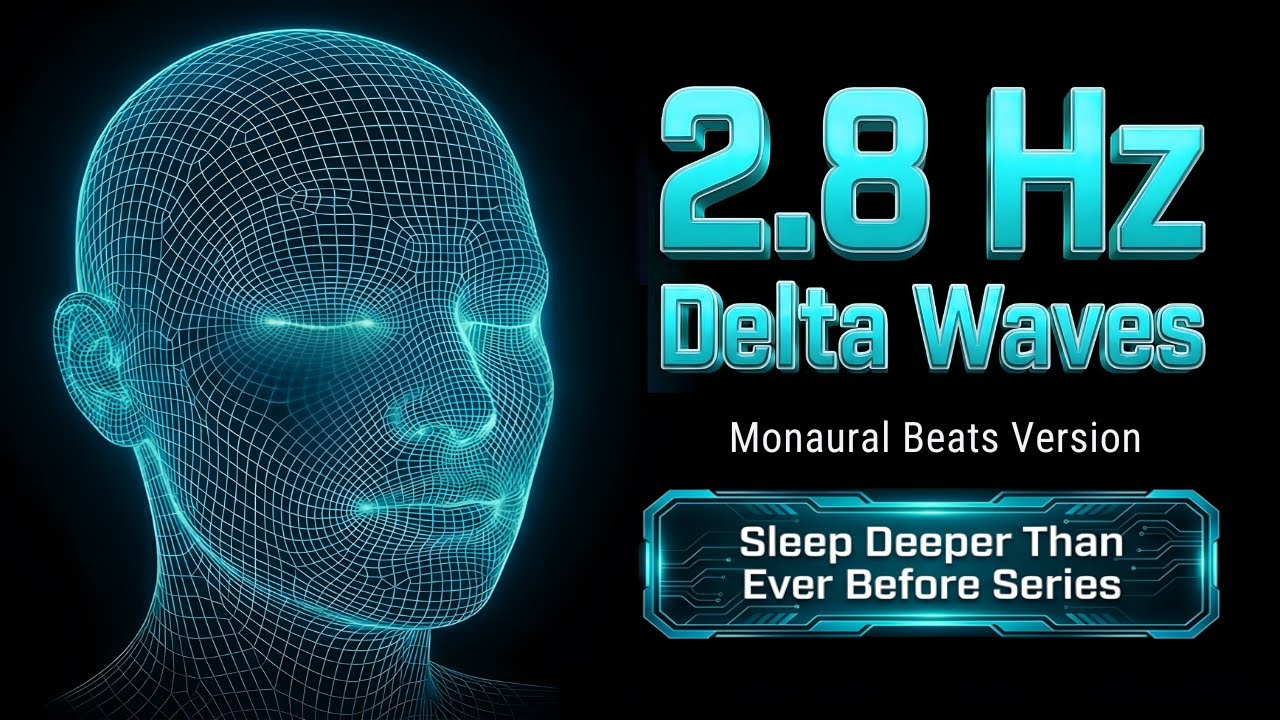 2.8 Hz Delta Waves Monaural Beats | Sleep Deeper Than Ever Before Series (Black Screen)