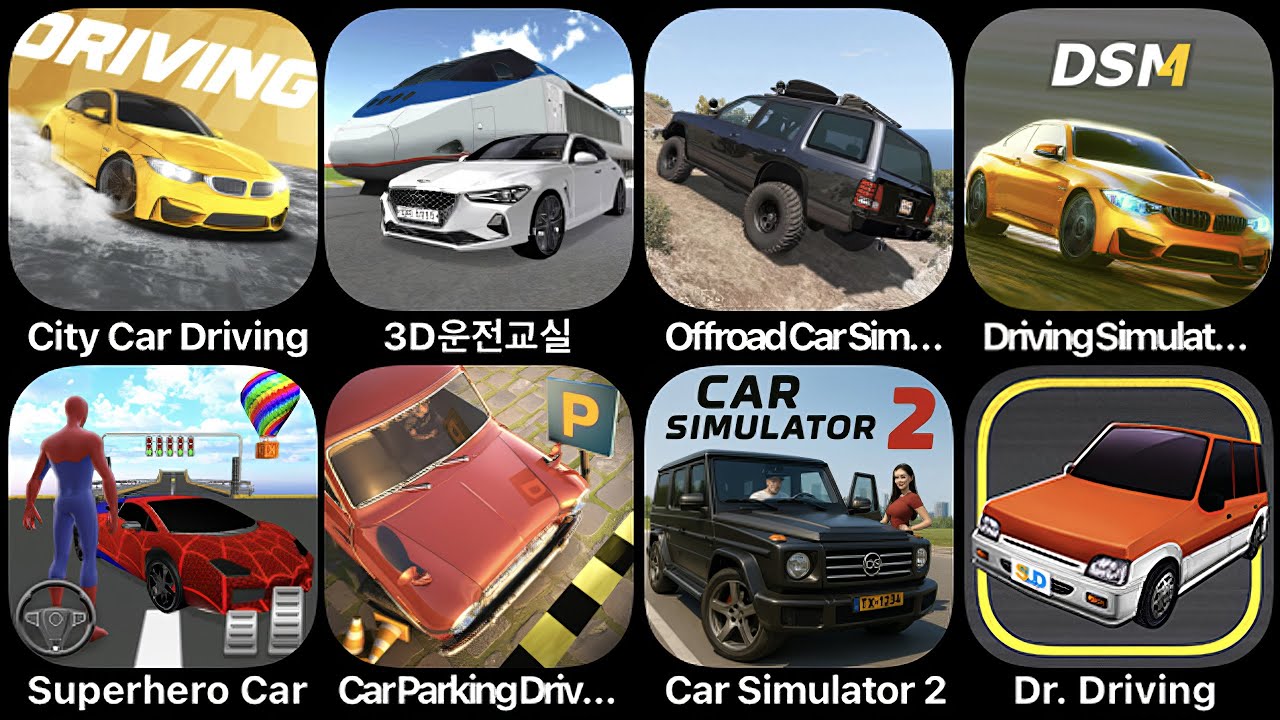 City Car Driving, 3D Driving Class, Offroad Car Simulator, Driving Simulator Multiplayer, Dr Driving