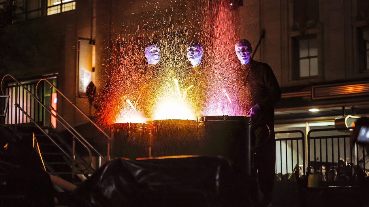 Blue Man Group street performance from Immerse Orlando 2019 - October 19, 2019 -  Downtown Orlando