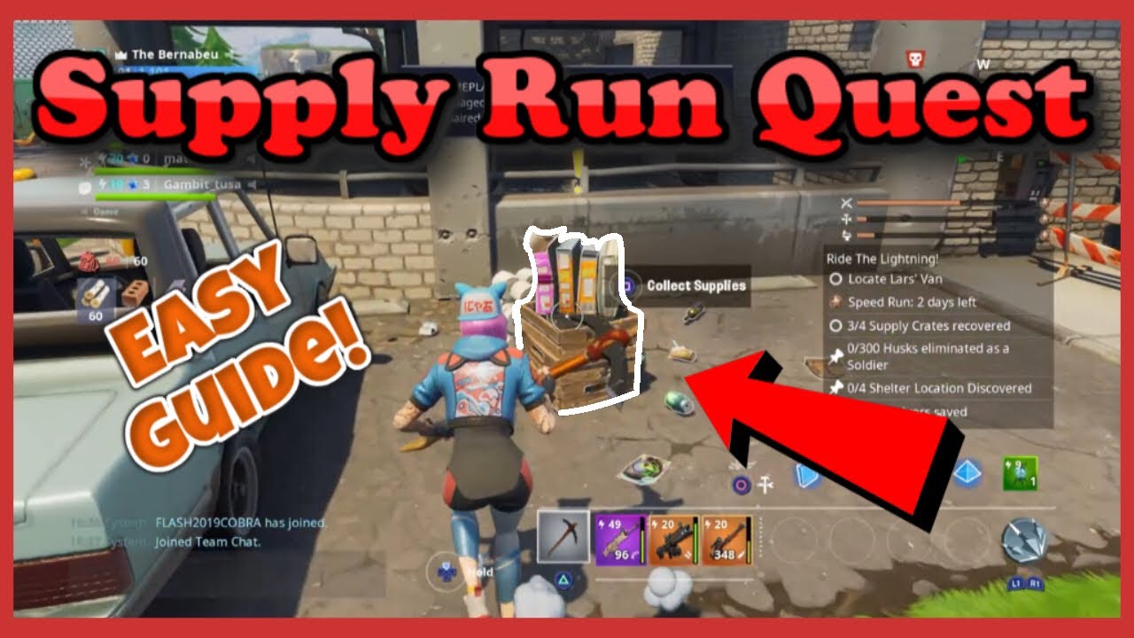 Recover 4 Supply Crates | Supply Run Main Quest Fortnite Save The World