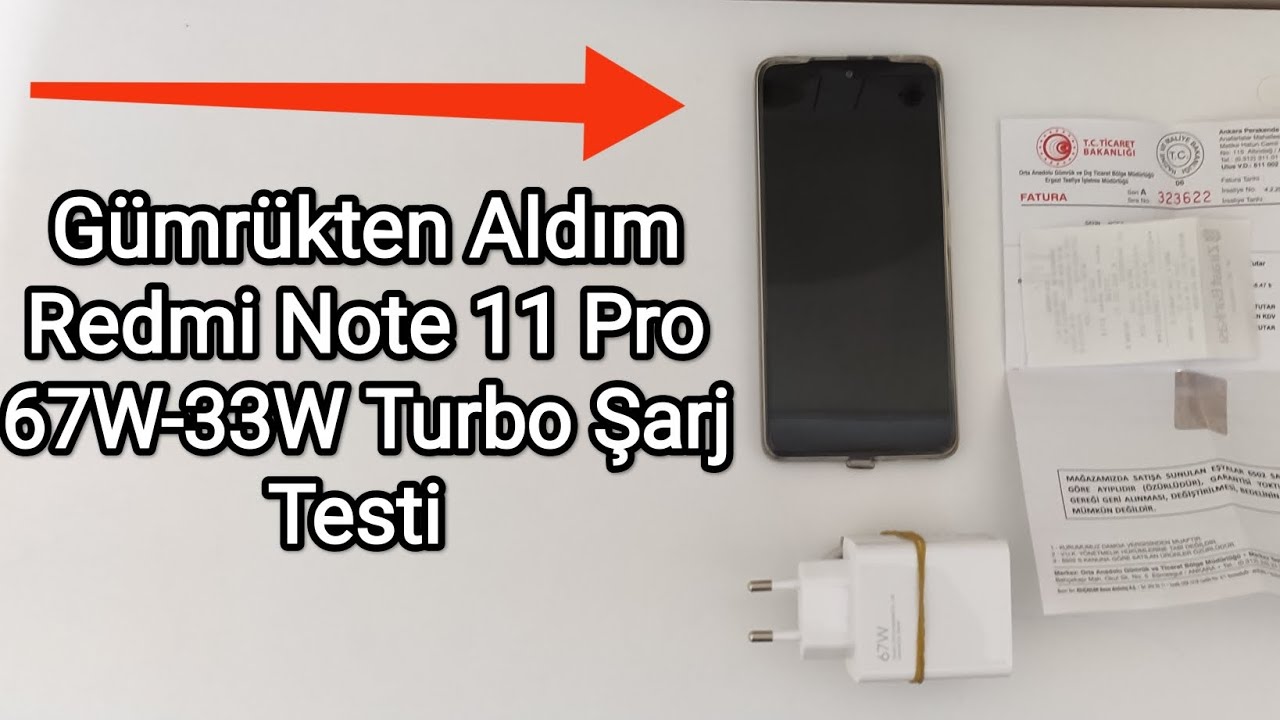Gümrükten Tasişten Note 11 Pro Aldım 67-33w Turbo Şarj Testi Yaptım