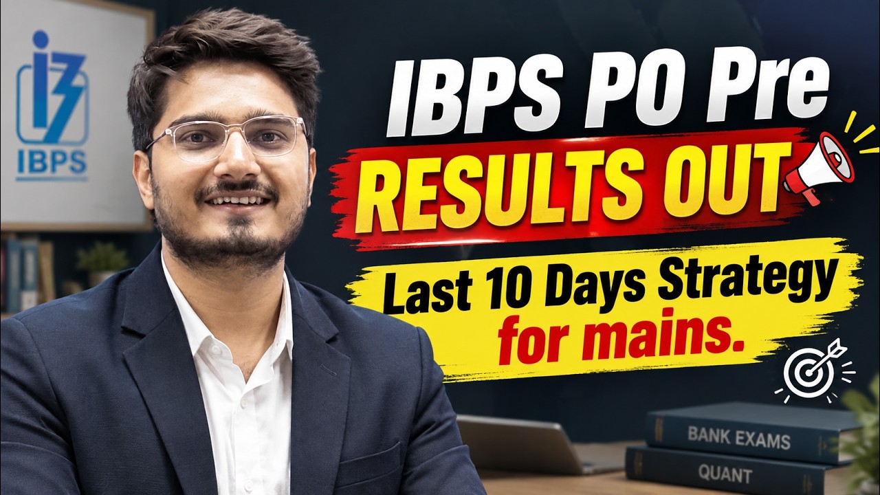 IBPS PO Prelims Result 2026 🚀 | Last 10 Days Mains Strategy by Vijay Mishra