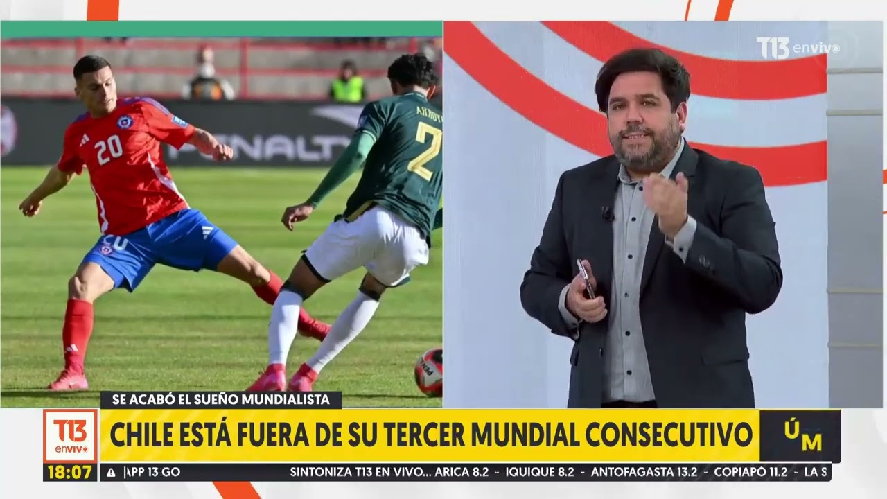La Roja está fuera de su tercer mundial consecutivo