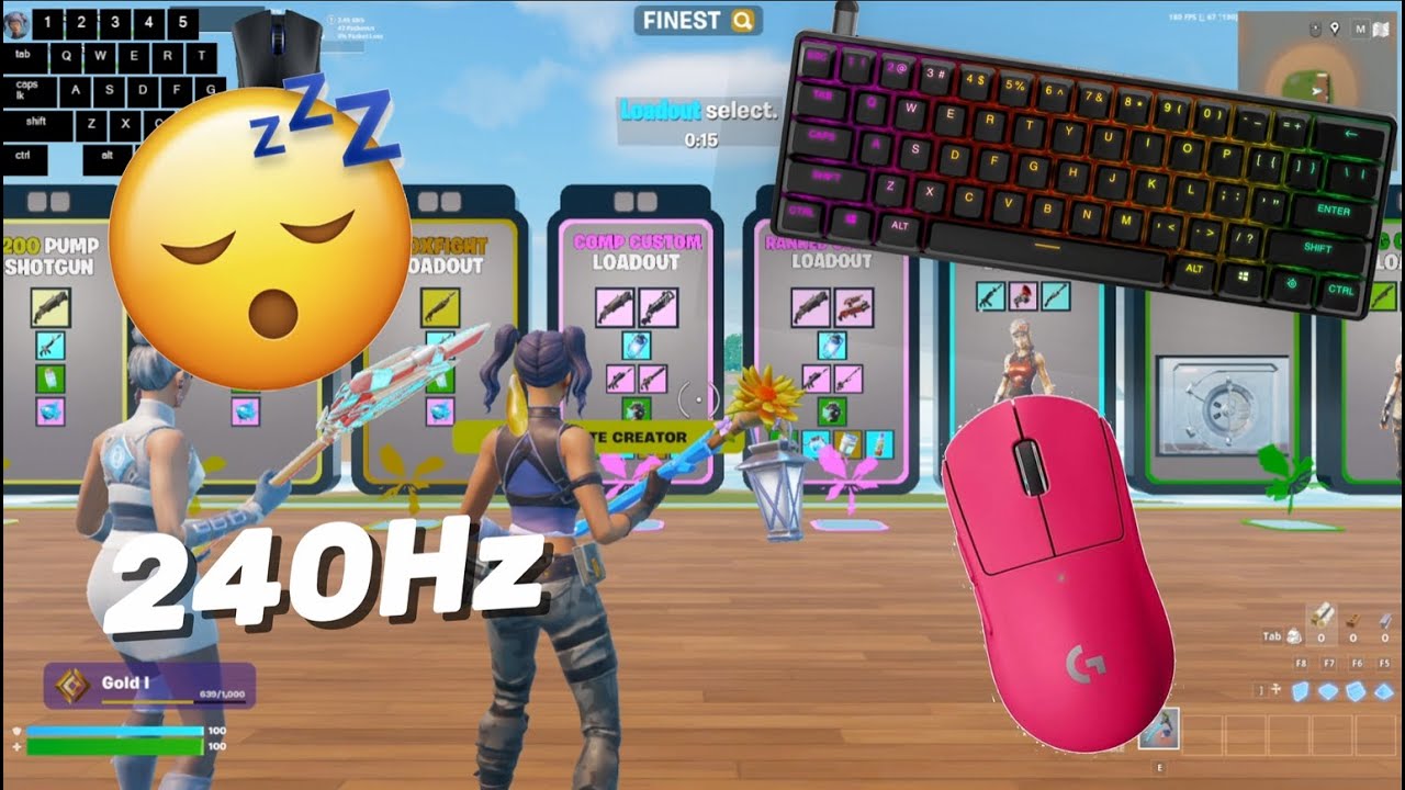 Fortnite 240FPS 🧊 SteelSeries Apex Pro 4K 💤 Smooth Edits & ASMR Keyboard Sounds 🎮