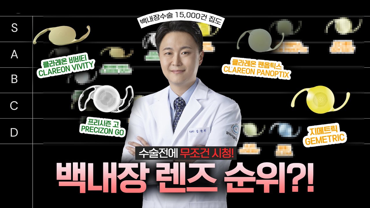 비싼 다초점이 무조건 S급이다? 눈 상태에 따른 다초점 인공수정체 렌즈 티어리스트