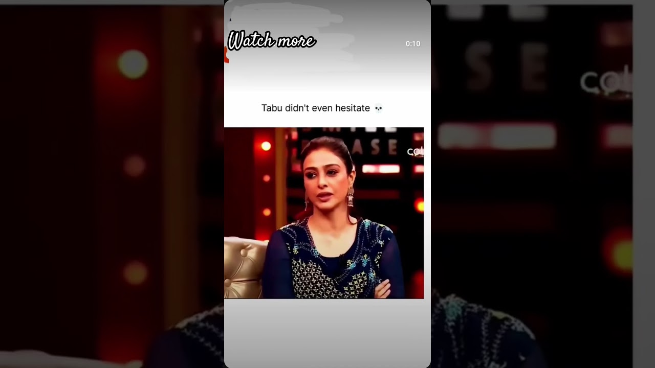 Tabu didn't hesitate 💀#tabu #funny #salmankhan #love#bollywood #celebs #talkshow