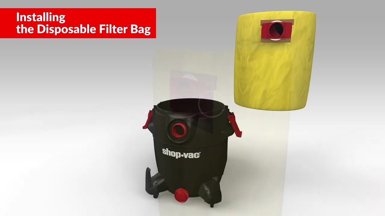 Shop-Vac Disposable Filter Bag Installation