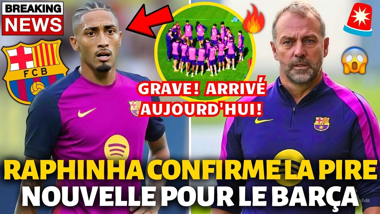 🚨URGENT! RAPHINHA CONFIRME LA PIRE NOUVELLE POUR LE BARCELONE! UNE GRANDE TRAGÉDIE! ACTU BARCELONE!