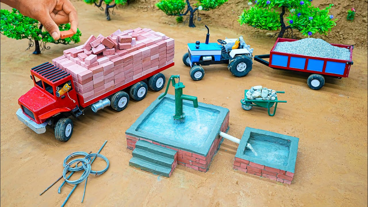 Mini Bricks Tap construction Project | Hand pump construction | diy mini tap & diy mini hand pump