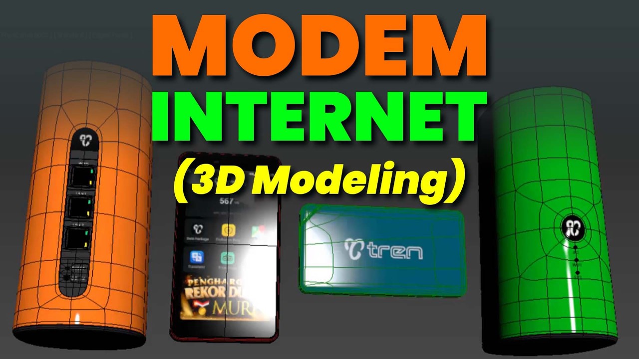 Tren Modem Internet - 3D Modeling