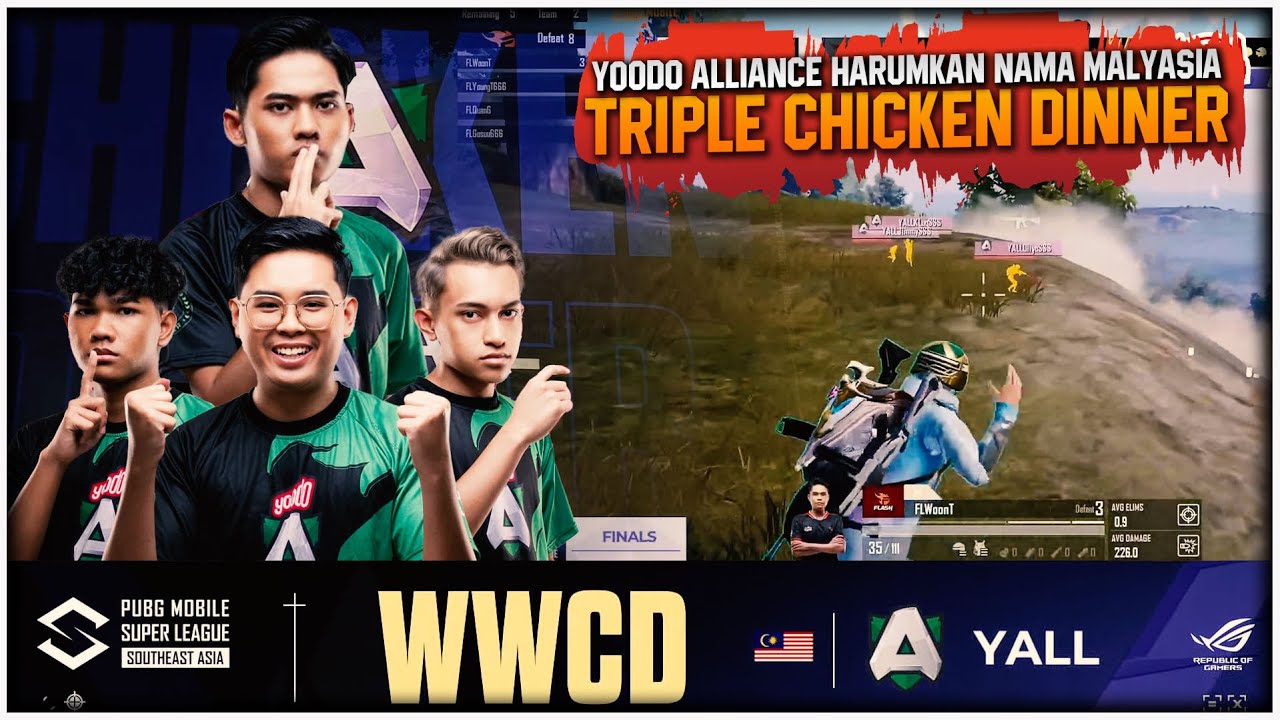 Malaysia Nombor One🔥‼ Yoodo Alliance Buat Satu Venue Jerit Kagum - TRIPLE Chicken Dinner🐔🐔🐔