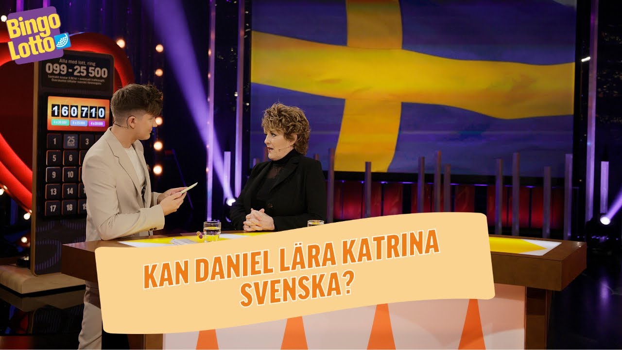 Daniel försöker lära Katrina Leskanich svenska i BingoLotto!