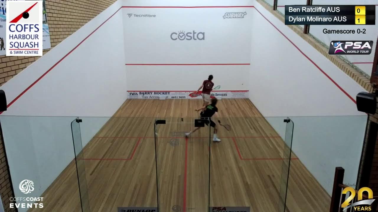 Men's 1st Round Ben Ratcliffe AUS v Dylan Molinaro AUS Jamie Pattison (Aus)