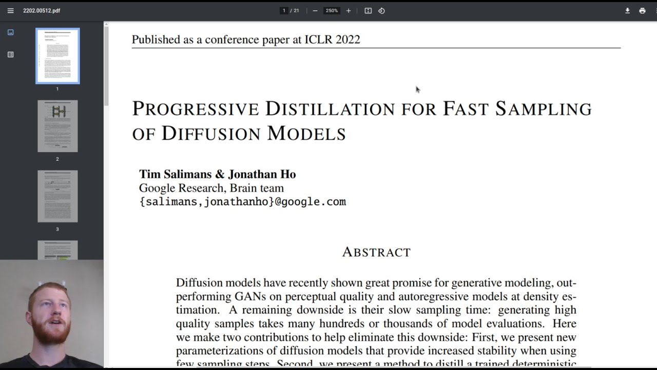 Progressive Distillation for Fast Sampling of Diffusion Models (paper sumary)