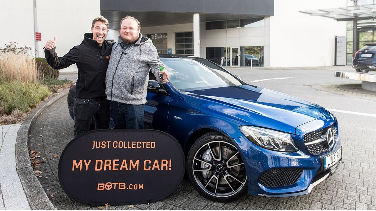 Winner Roger Bryce collects his Mercedes C43 AMG!
