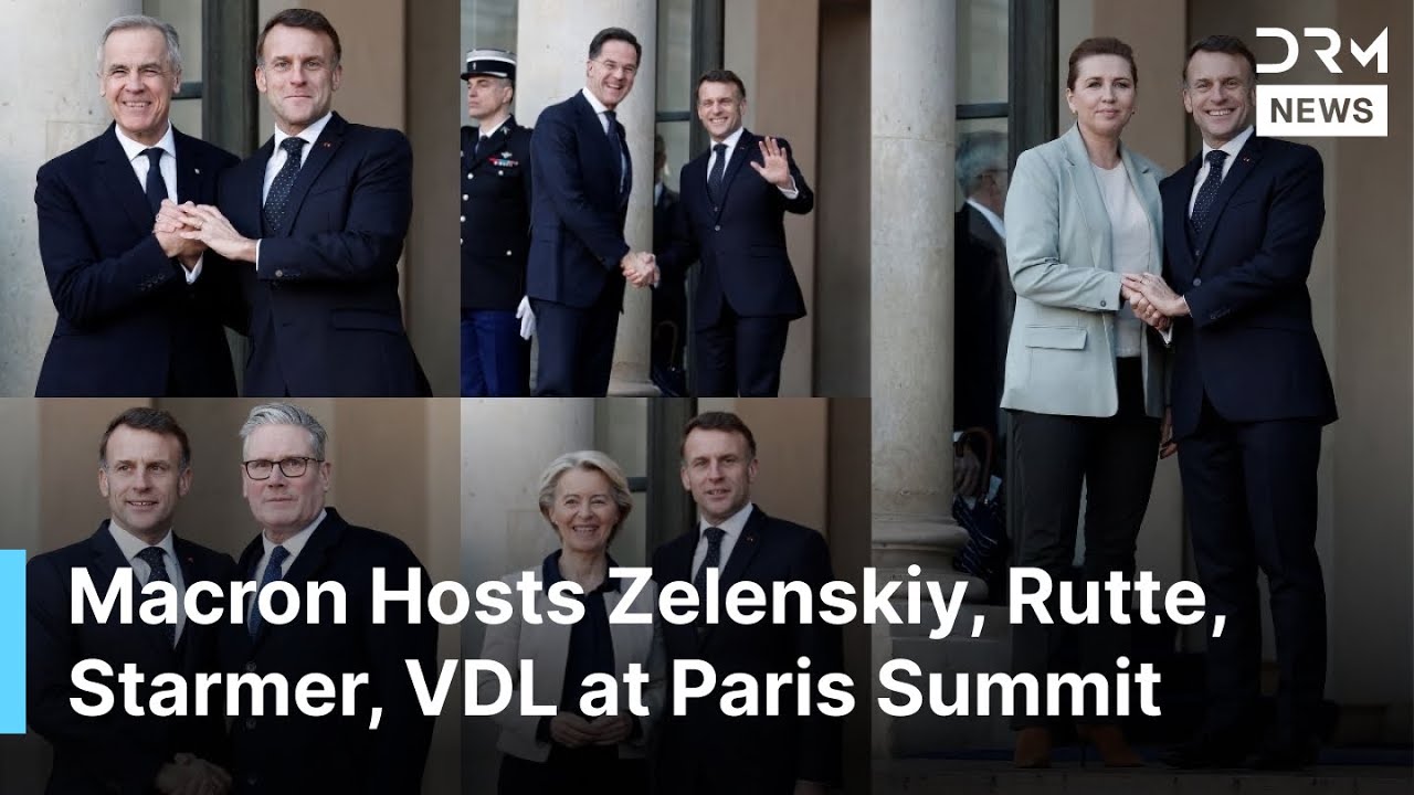 EU LEADERS ARRIVAL: Macron Hosts Zelenskiy, Rutte, Starmer, von der Leyen at Paris Summit | AC1B