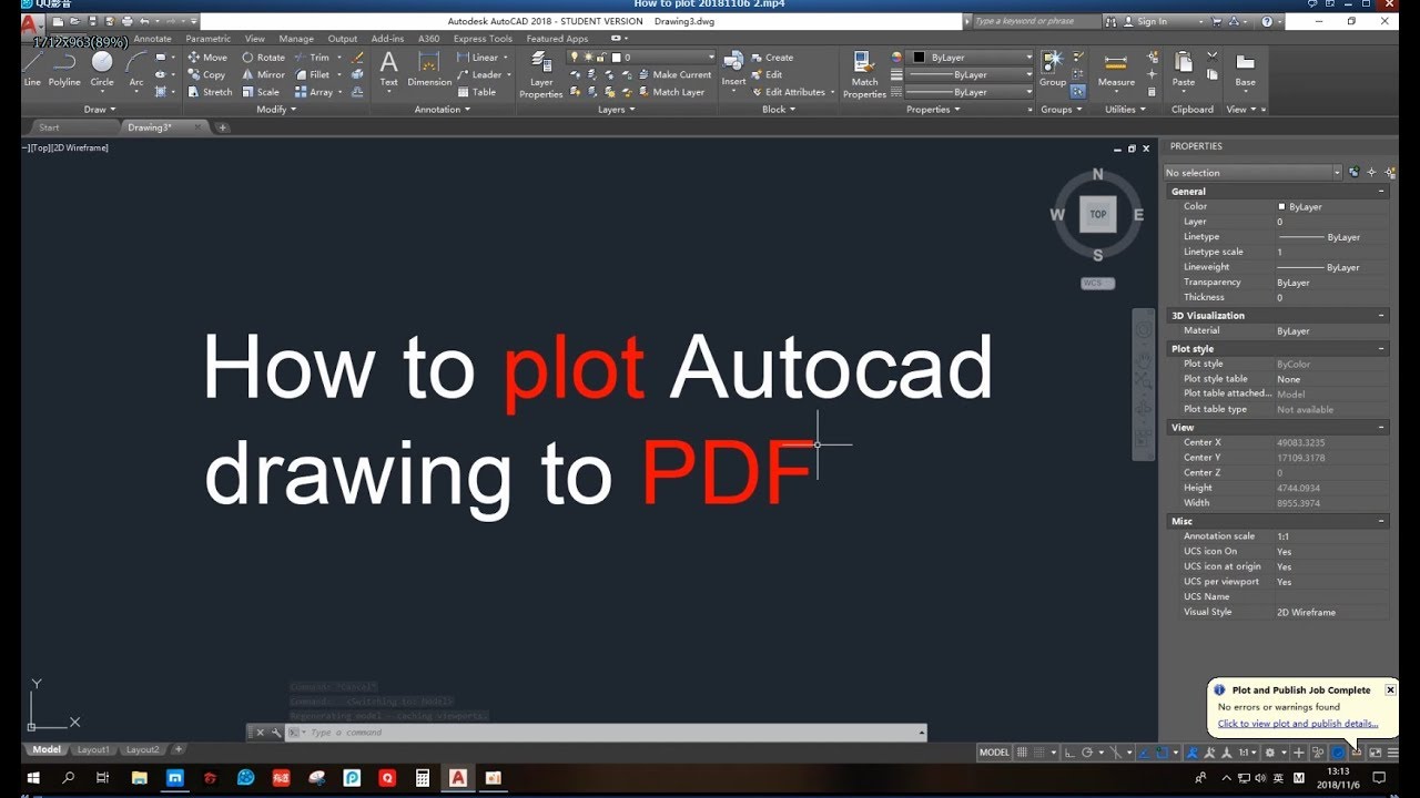 How to Plot A3/A4 AutoCad Drawing to PDF In 4 Mins