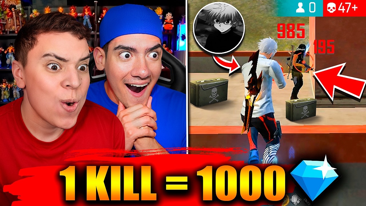 &iexcl;LE DAMOS 1,000 DIAMANTES POR KILL A NEK7 EN FREE FIRE !! *FINAL INESPERADO* CON DONATO !!! 😭💎