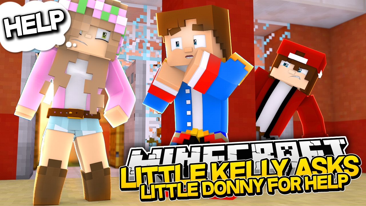 ASKING LITTLE DONNY FOR HELP! Minecraft Little Kelly (Roleplay)