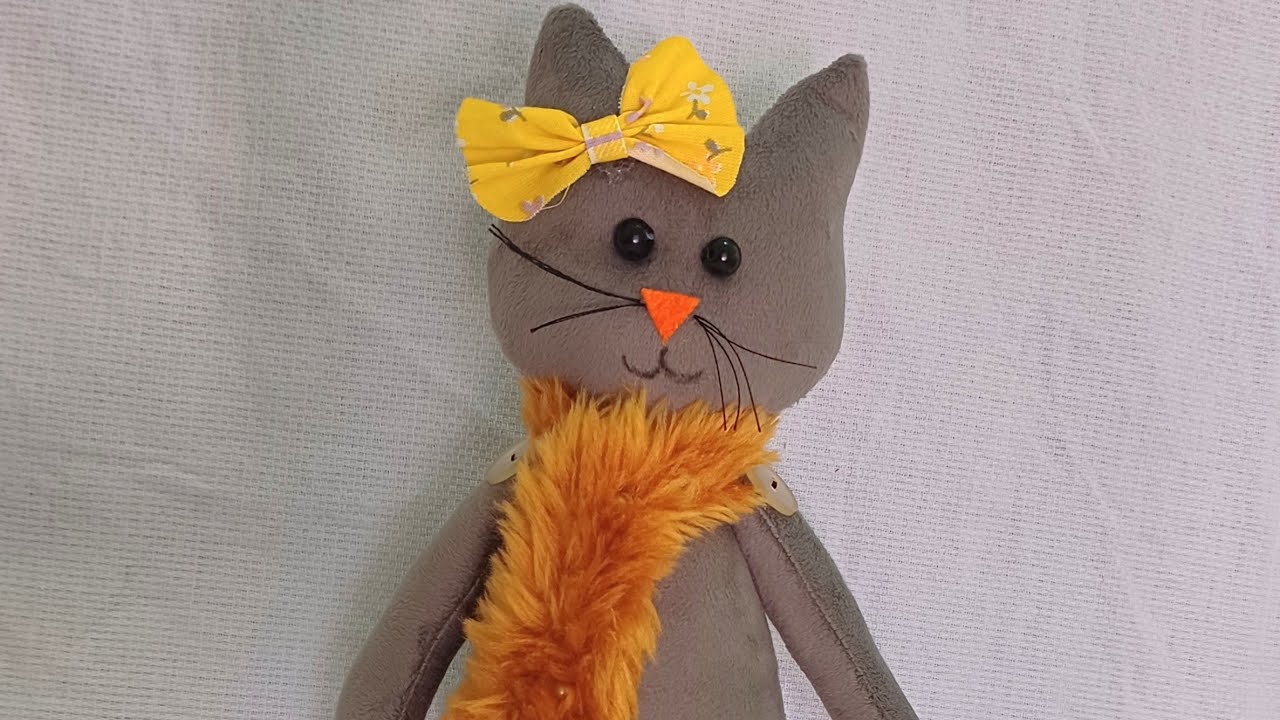 como fazer gatinho de tecido(molde grátis),gatinho de pano #costuracriativa #tutorial
