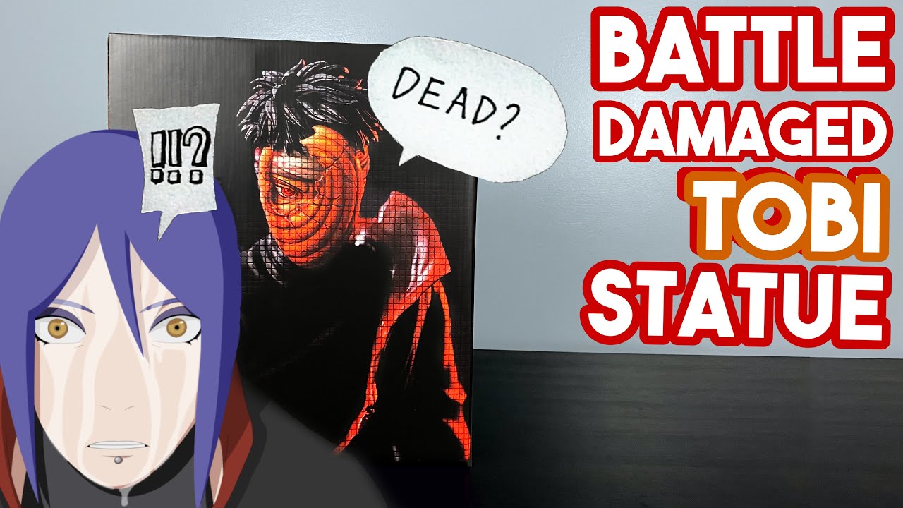 Tobi 🆚 Konan - Battle Damaged Akatsuki Naruto Statue Line by CW