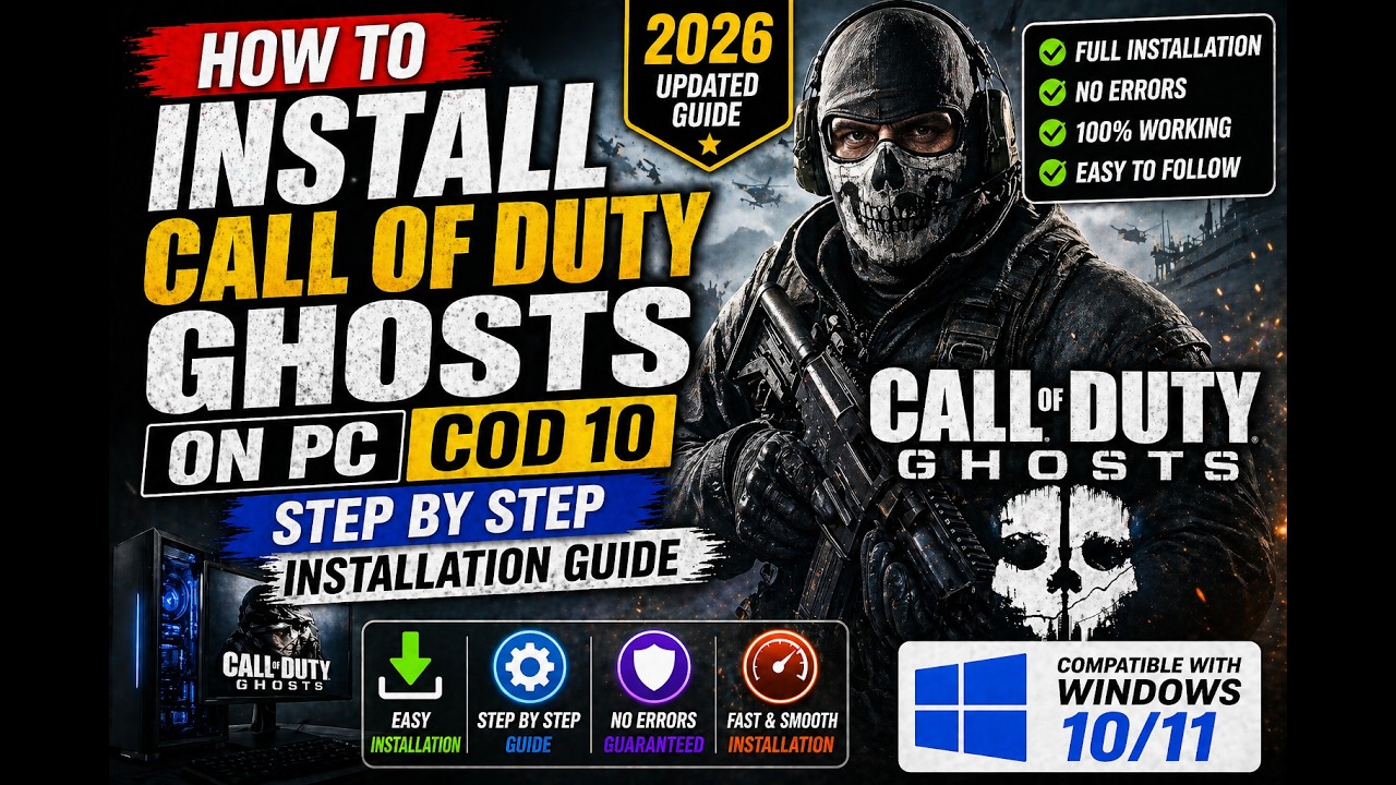 How to Install Call of Duty Ghosts on PC | COD 10 Step by Step Installation Guide