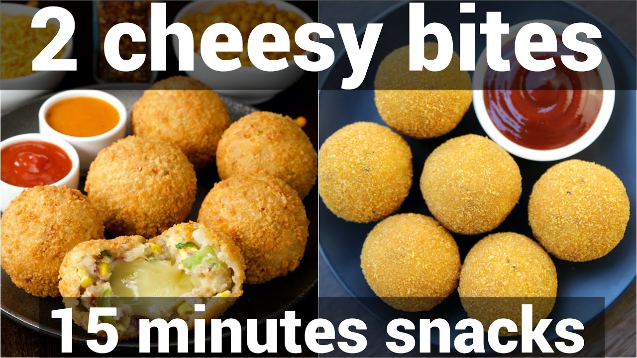 2 cheese bites snacks recipe - kids favorite snacks | cheese balls 2 ways | cheese snacks recipes