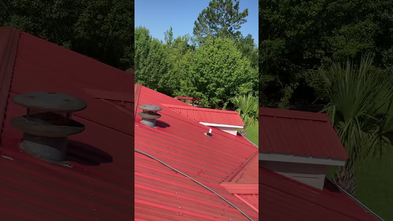 Oxidation removal from metal roof. Myrtle Beach SC