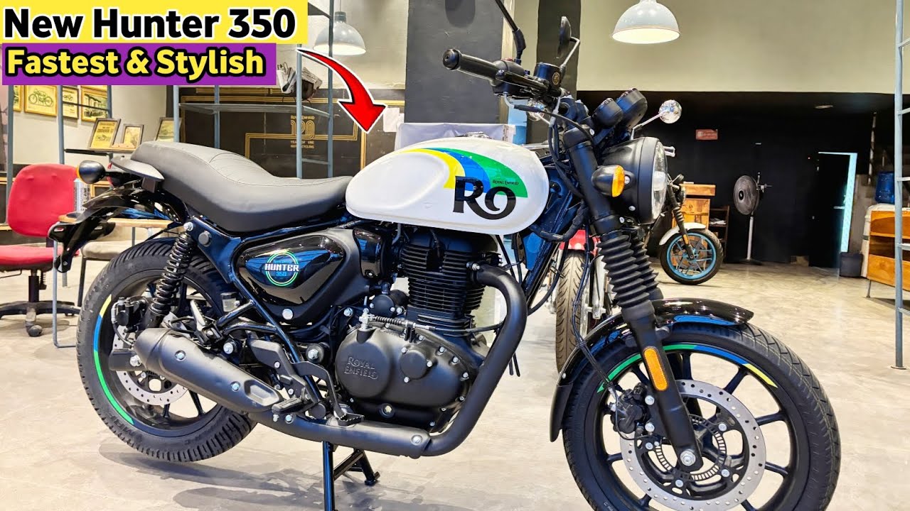 Aagaya Royal Enfield Hunter 350 New Model 2025 Rio White Colour Review 🏍️The Stylish & Powerful