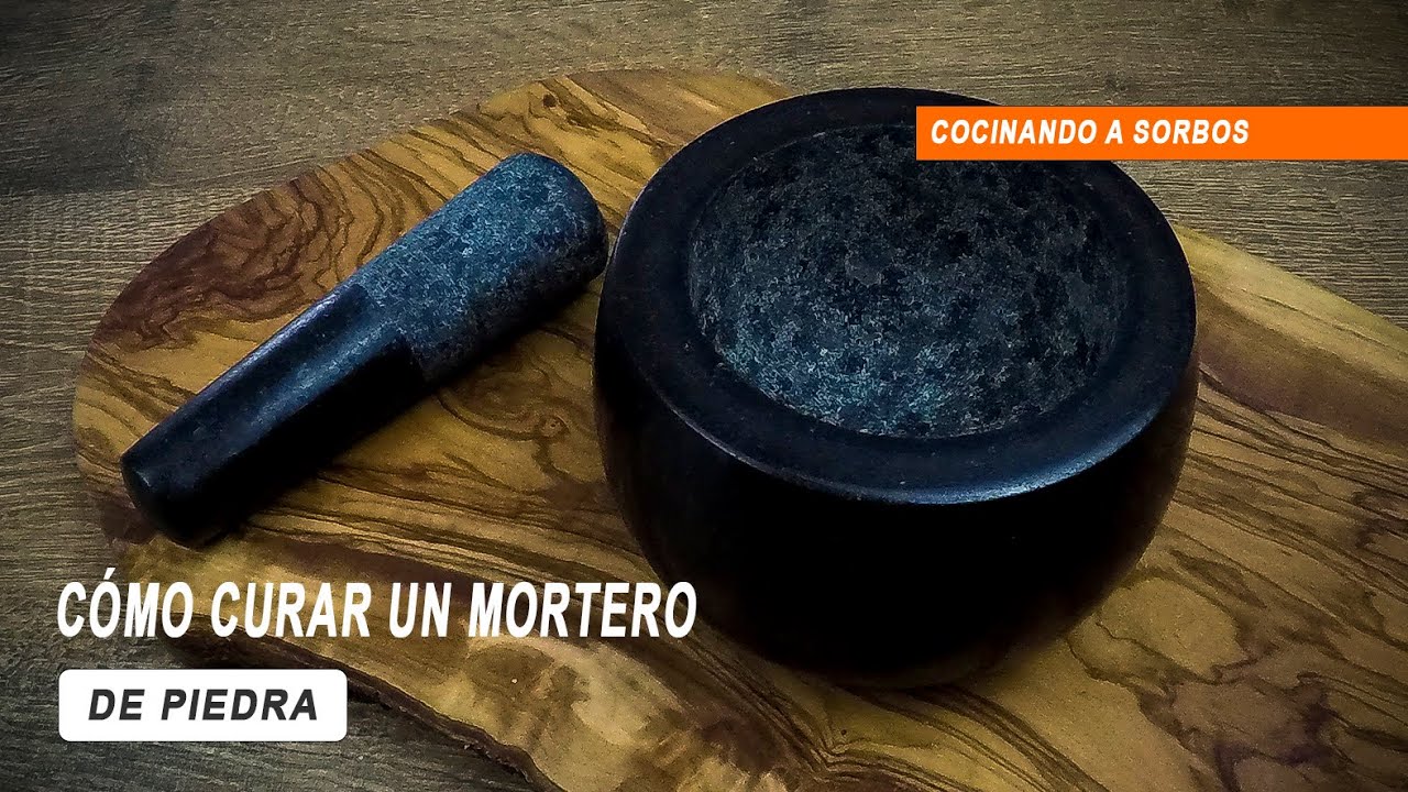 CÓMO CURAR UN MORTERO O MOLCAJETE DE PIEDRA | puesta a punto para su primer uso