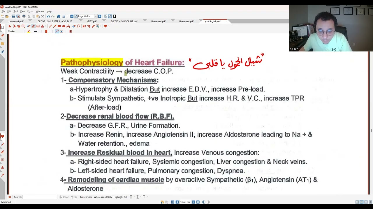 DR TA7: CVS PHARMACOLOGY 5 (MED SCHOOL NOT USMLE)