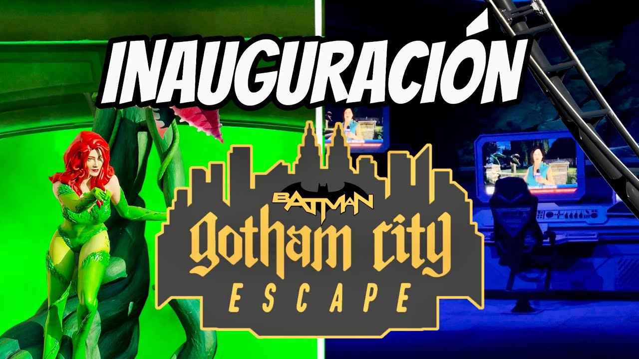 [4K] INAUGURACIÓN BATMAN GOTHAM CITY ESCAPE - NUEVA MONTAÑA RUSA PARQUE WARNER
