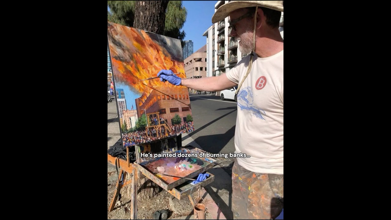 This Artist Set Banks on Fire&hellip; With a Paintbrush: Alex Schaefer #painting #art #modernart #storytime