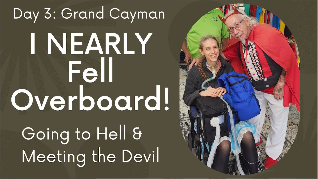 Day 3. Grand Cayman. I NEARLY Fell OVERBOARD! Tender Boat Hazards. I Went to Hell & Met the Devil