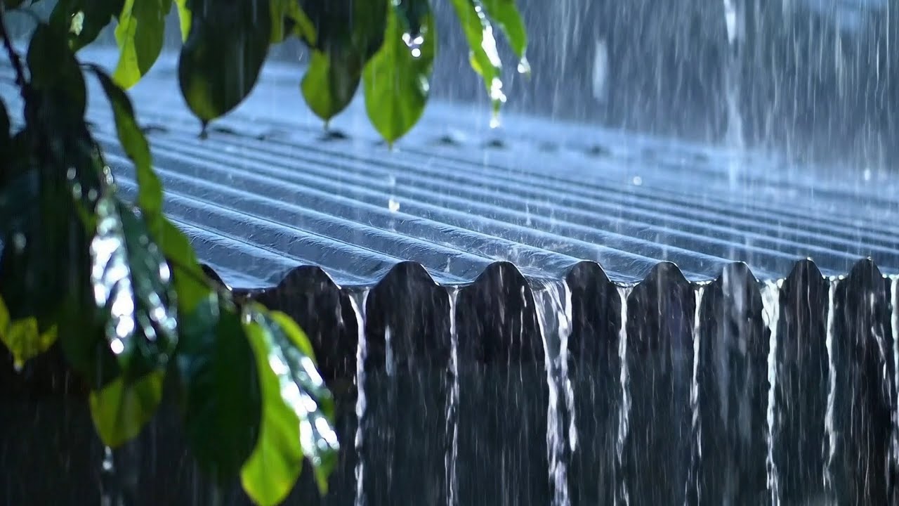 99% Fall Asleep Instantly With Heavy Rain on Metal Roof & Intense Thunder | Calm & Deep Relaxation