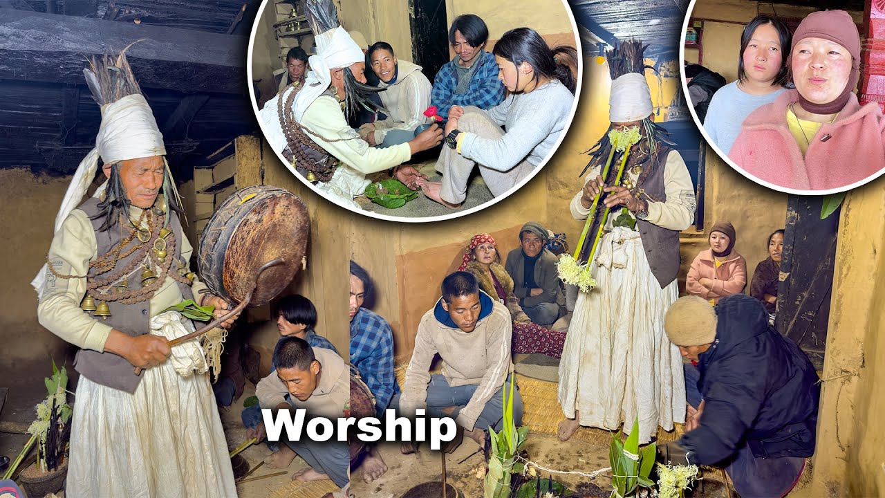 Worship of our house family according to the culture of KIRAT RAI आज माइतिमा घर सान्ती village vlog