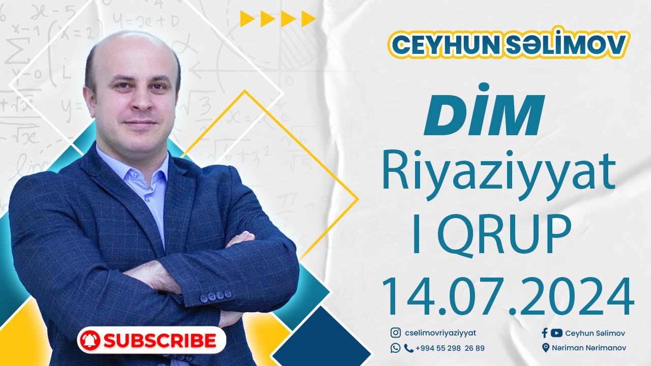 #14 iyul dim I qrup#14 iyul 2024 blok#14.07.2024 dim