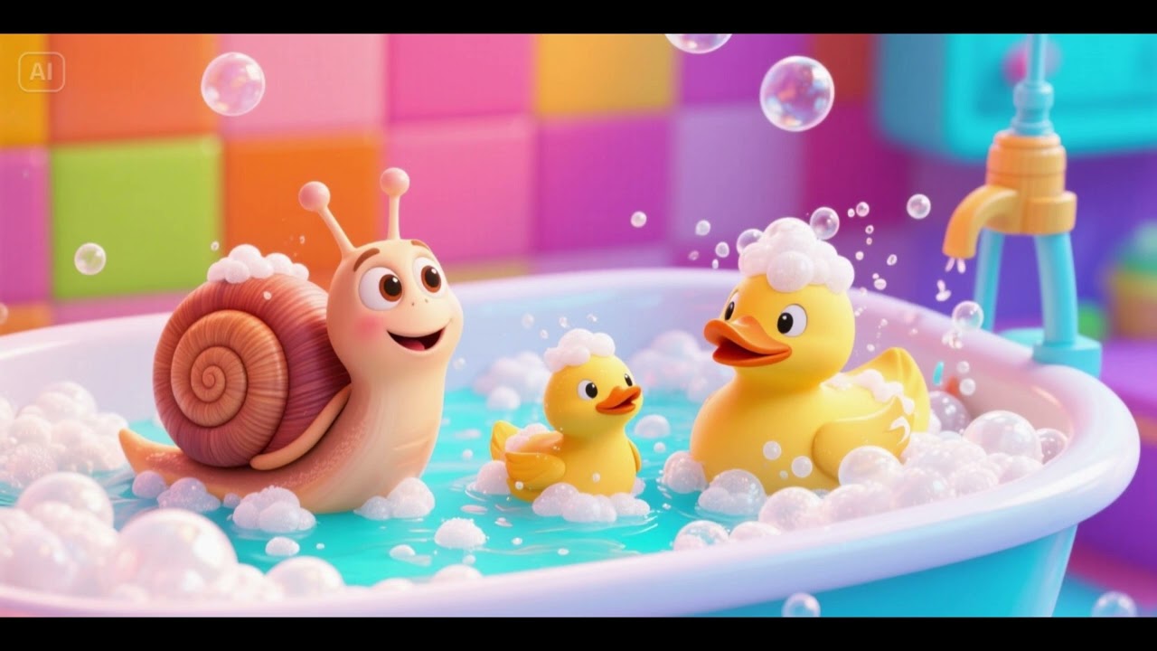 Snail and the Ducklings’ Bubble Bath | Gentle Wash Time Song for Kids | Nursery Rhymes