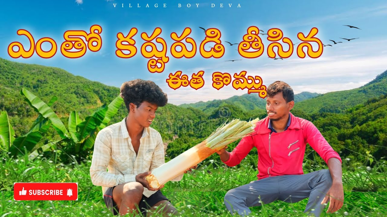 ఈత కొమ్ము తీయడానికి వెళ్తే ఇలా జరిగింది 😒 ||village videos in telugu ||village boy deva 