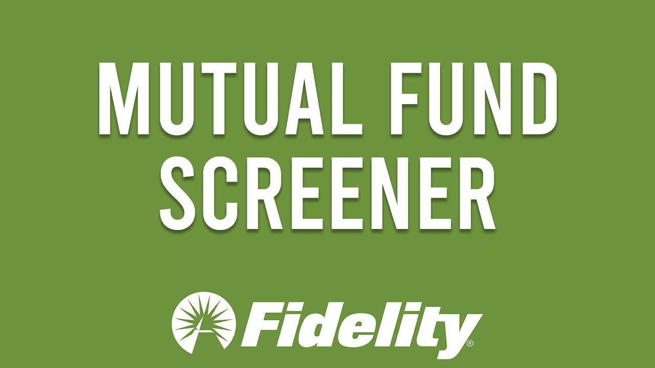 How To Use Fidelity Mutual Fund Screener (Tutorial)