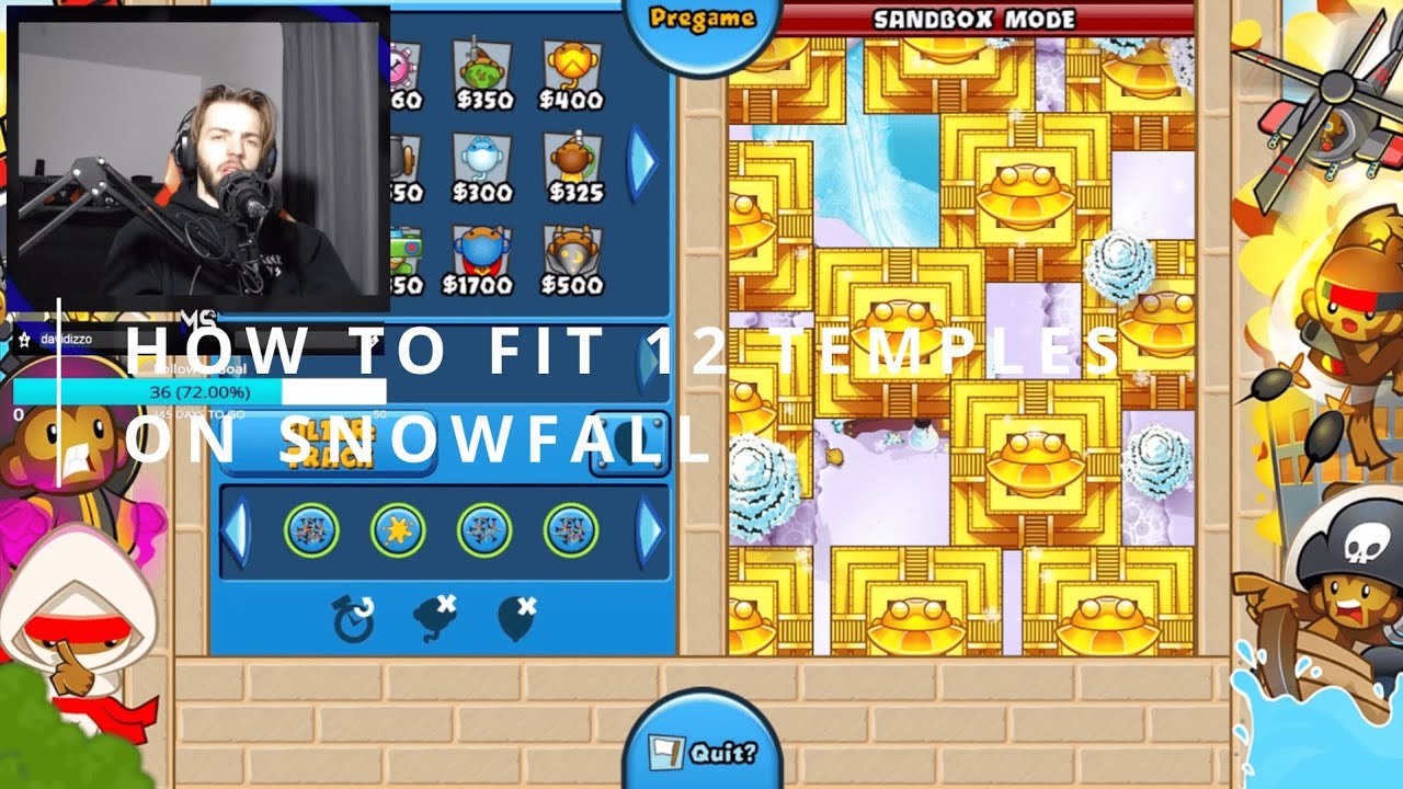 12 Temples on Snowfall | BTD Battles 1 Placement Guide