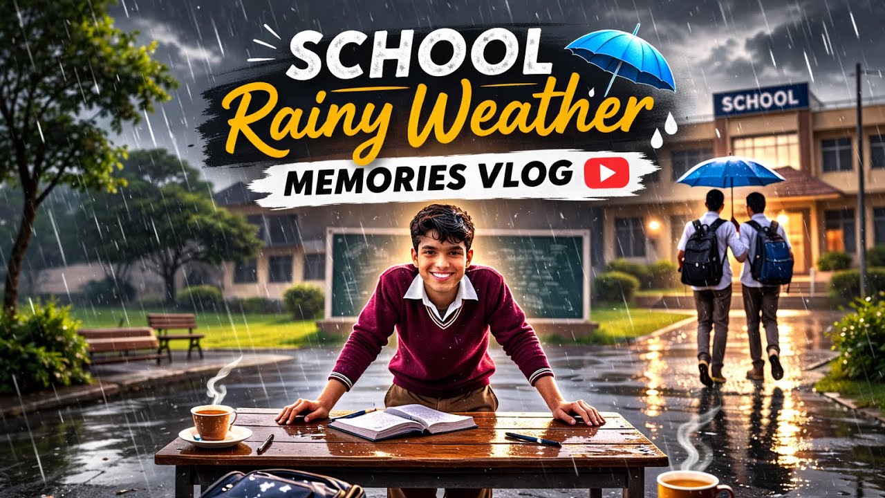 School ka rainy weather !! 😍🌪️