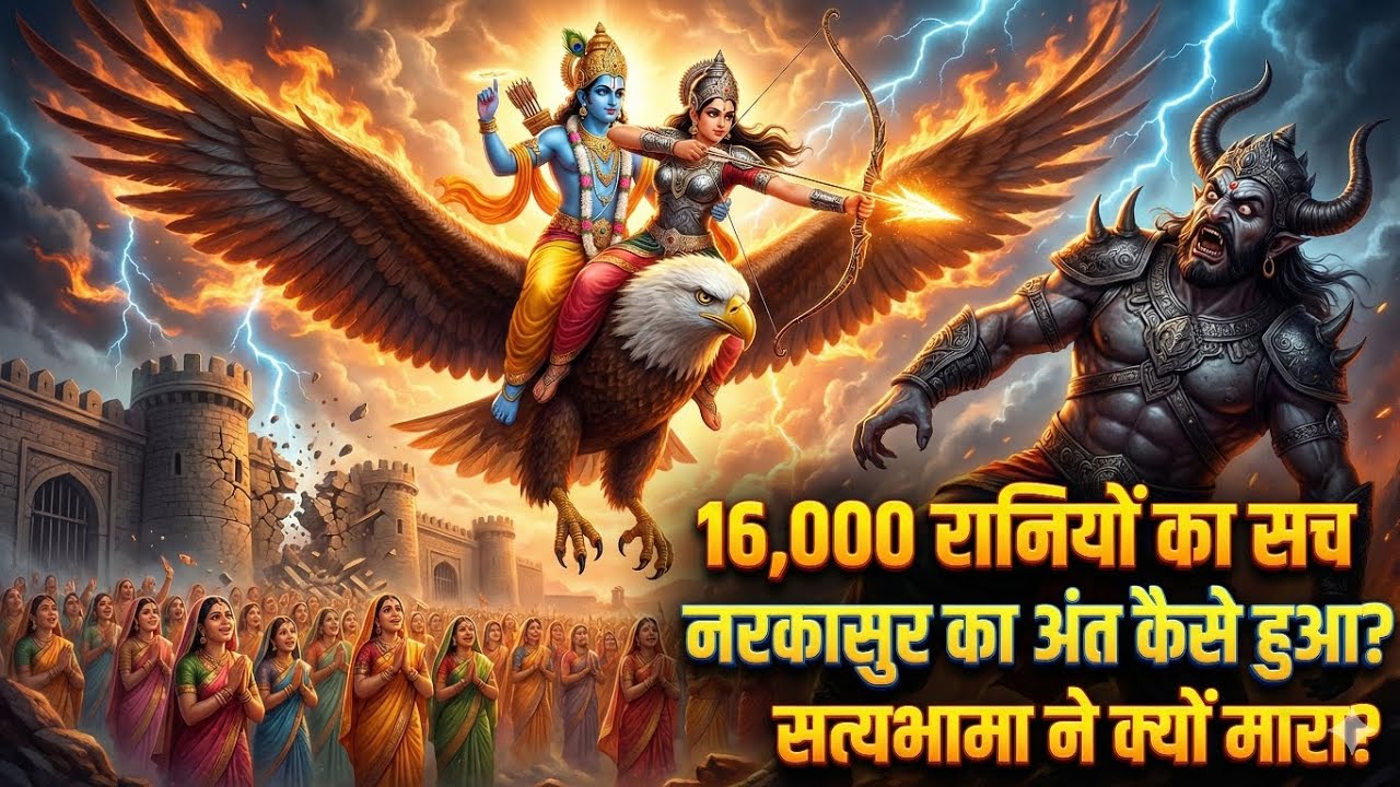 नरकासुर वध: श्री कृष्ण ने 16,000 कन्याओं से विवाह क्यों किया? @GauriRelatoLab 