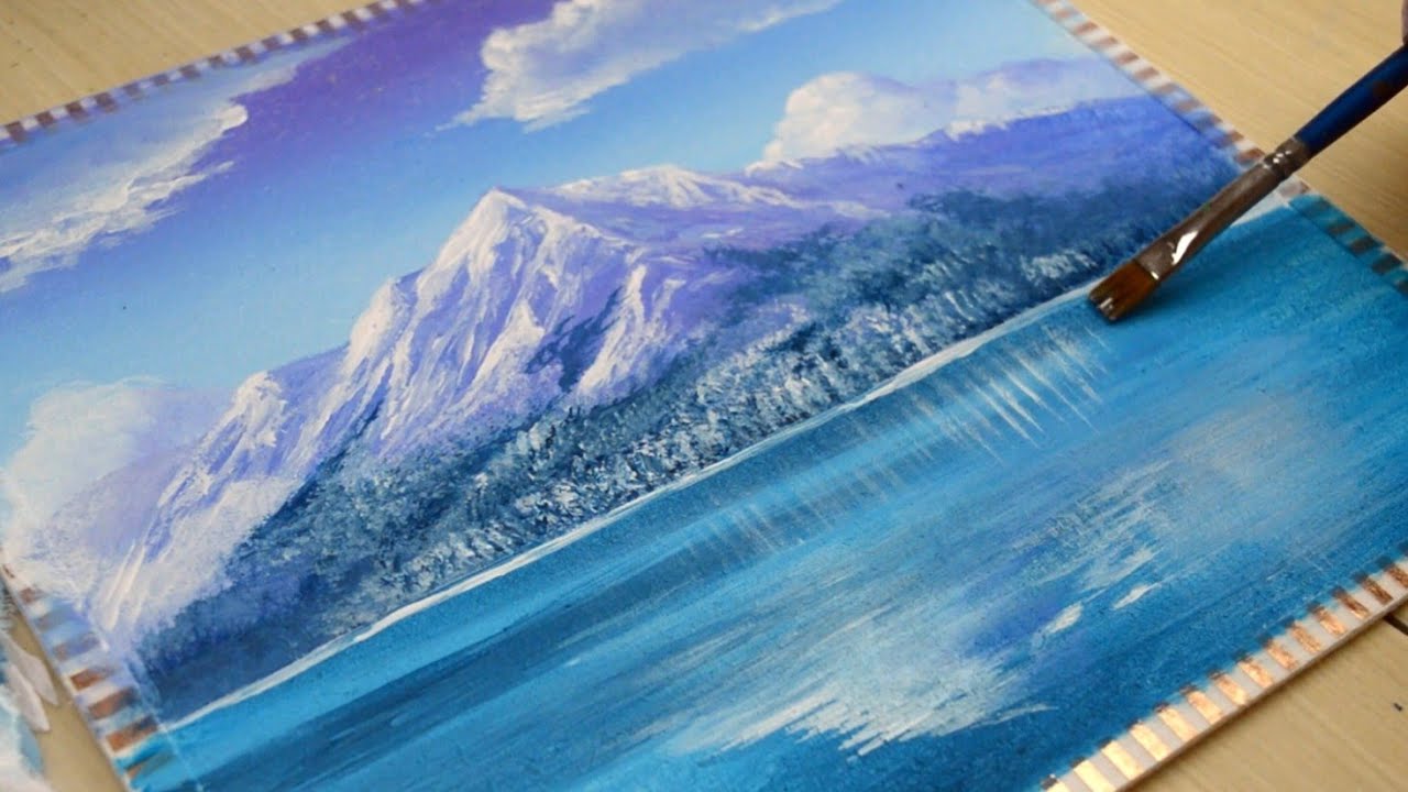 Frosty Landscape/Acrylic Painting/Painting Ideas#