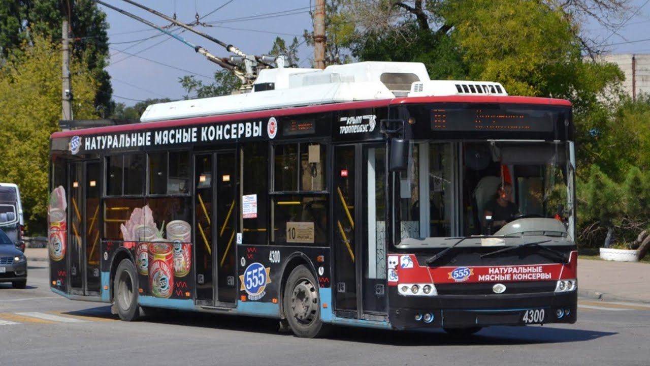 Поездка на Богдан Т70110 № 4300 г. Симферополь (первый в мире)